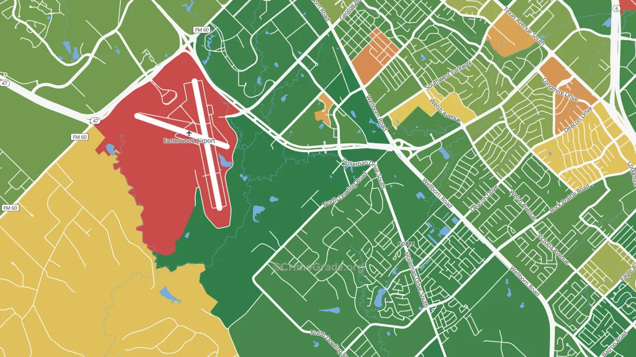 Disaster City, College Station, TX Map of Vandalism Rates