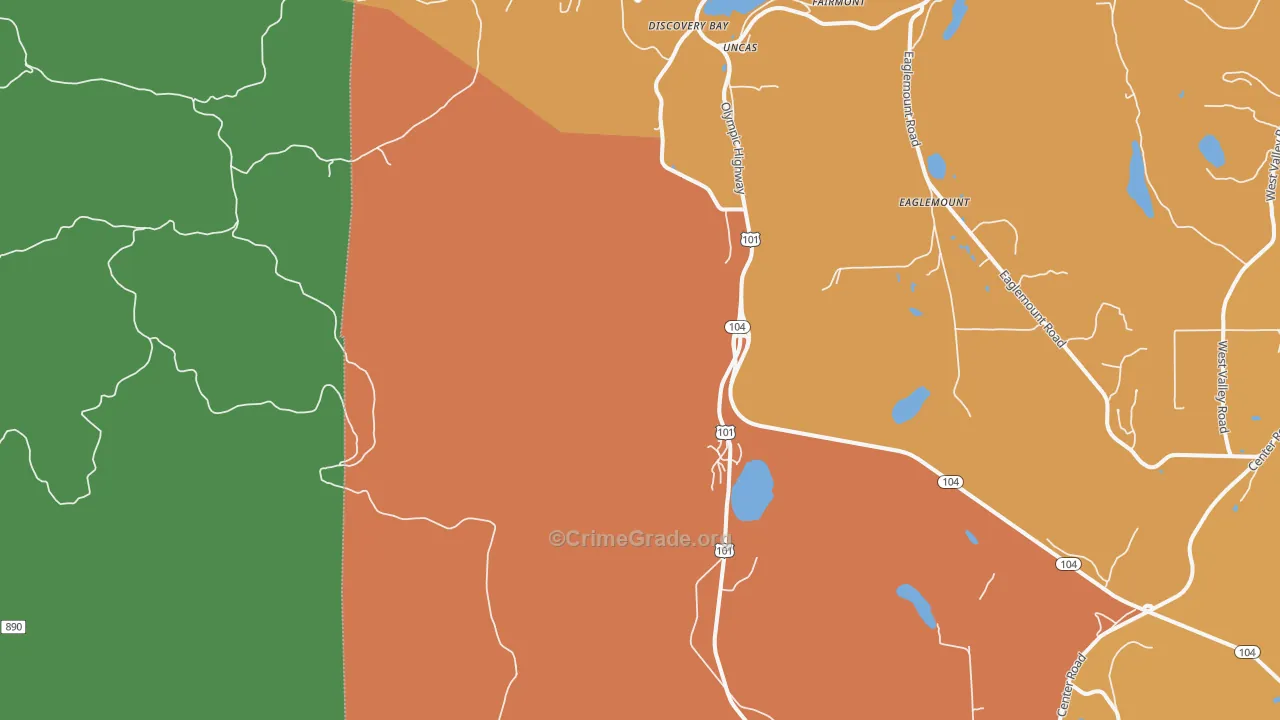 Discovery Bay, WA Map of Vandalism Rates
