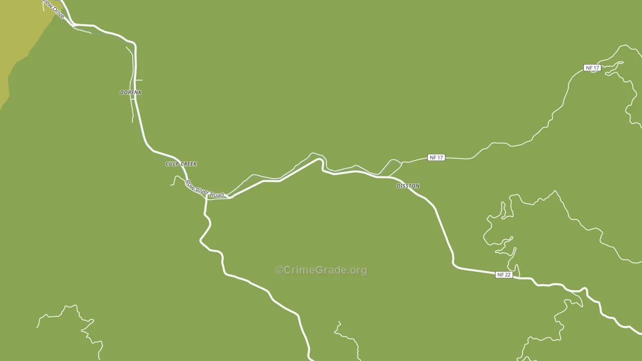 Disston, OR Map of Vandalism Rates