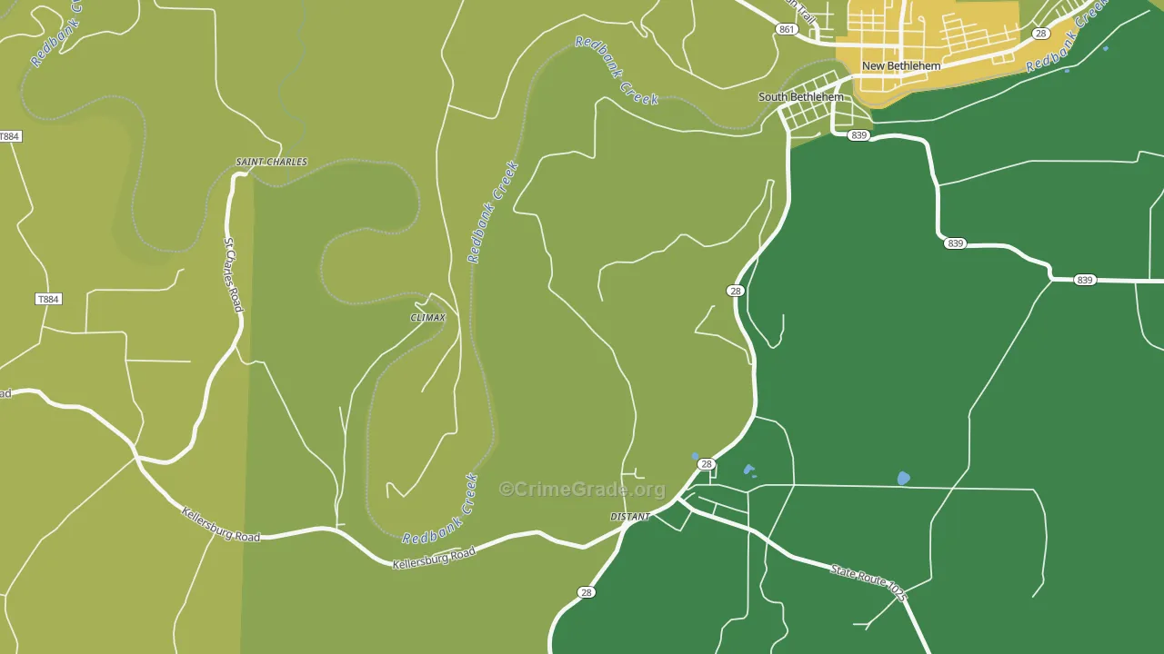 Distant, PA Map of Vandalism Rates