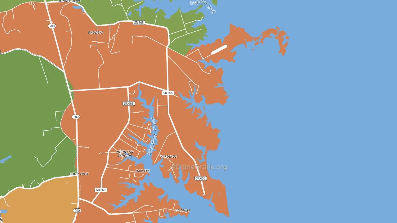 Ditchley, VA Map of Vandalism Rates