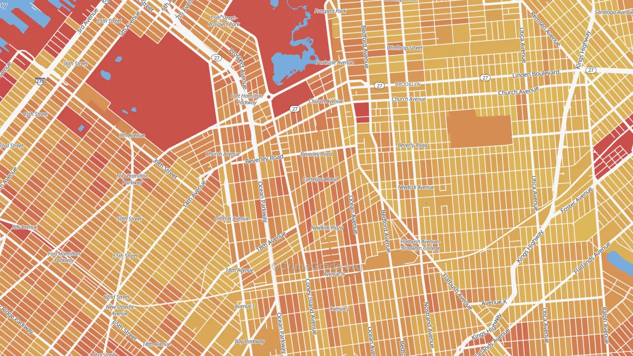 Ditmas Park, Brooklyn, NY Map of Vandalism Rates