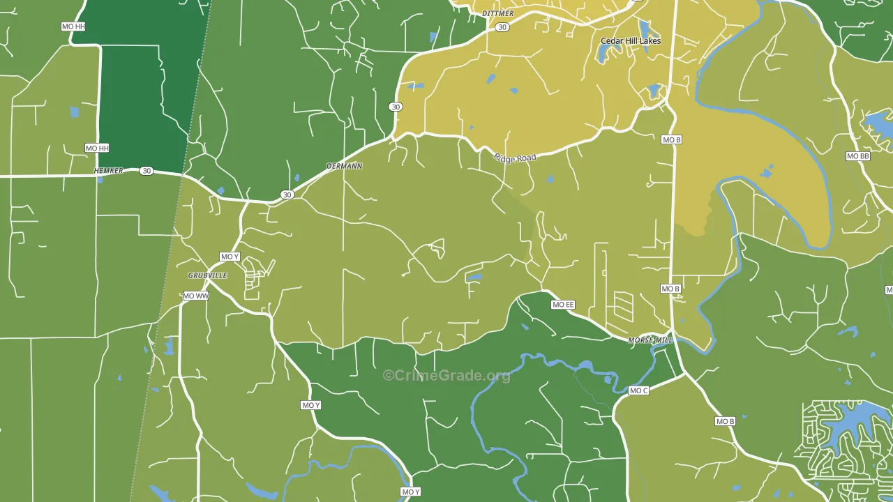 Dittmer, MO Map of Vandalism Rates