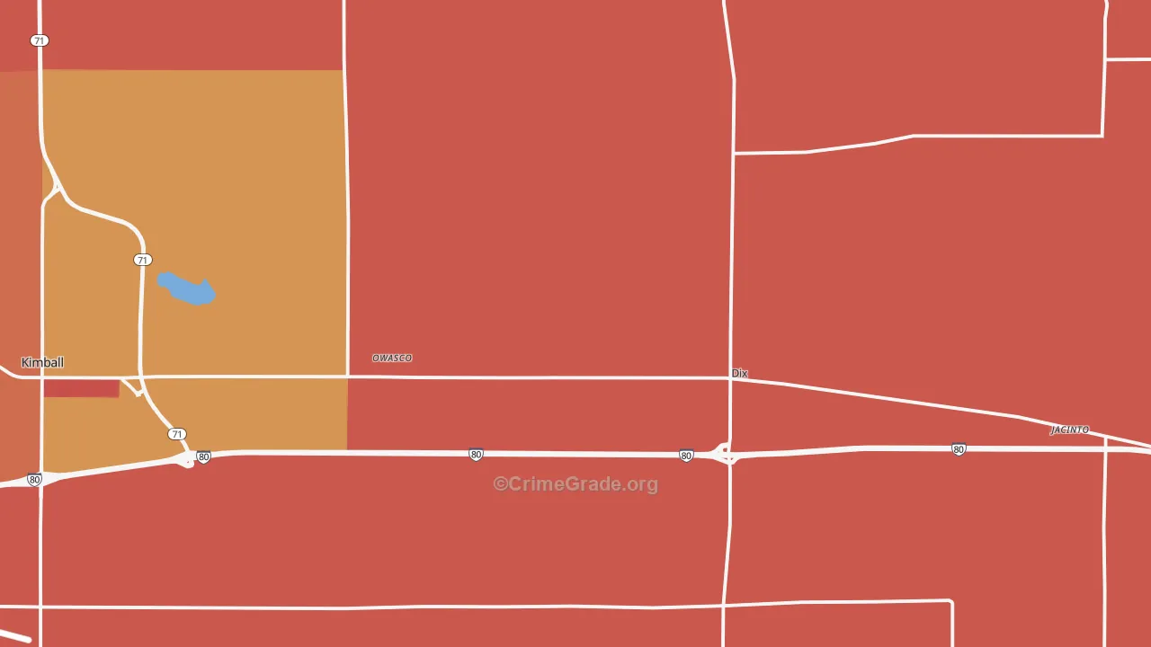 Dix, NE Map of Vandalism Rates