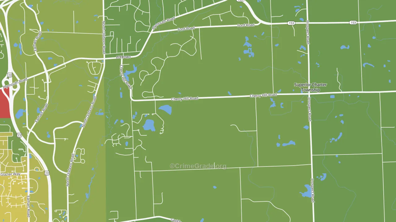 Dixboro, MI Map of Vandalism Rates