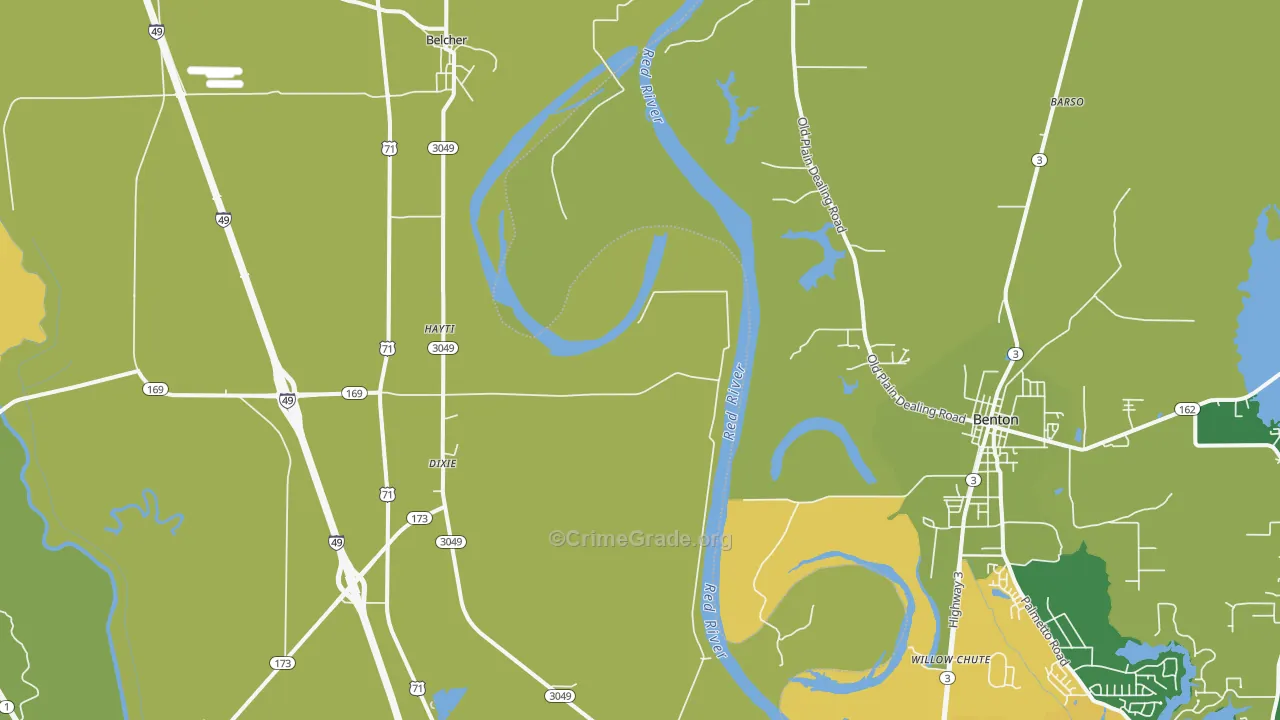 Dixie, LA Map of Vandalism Rates