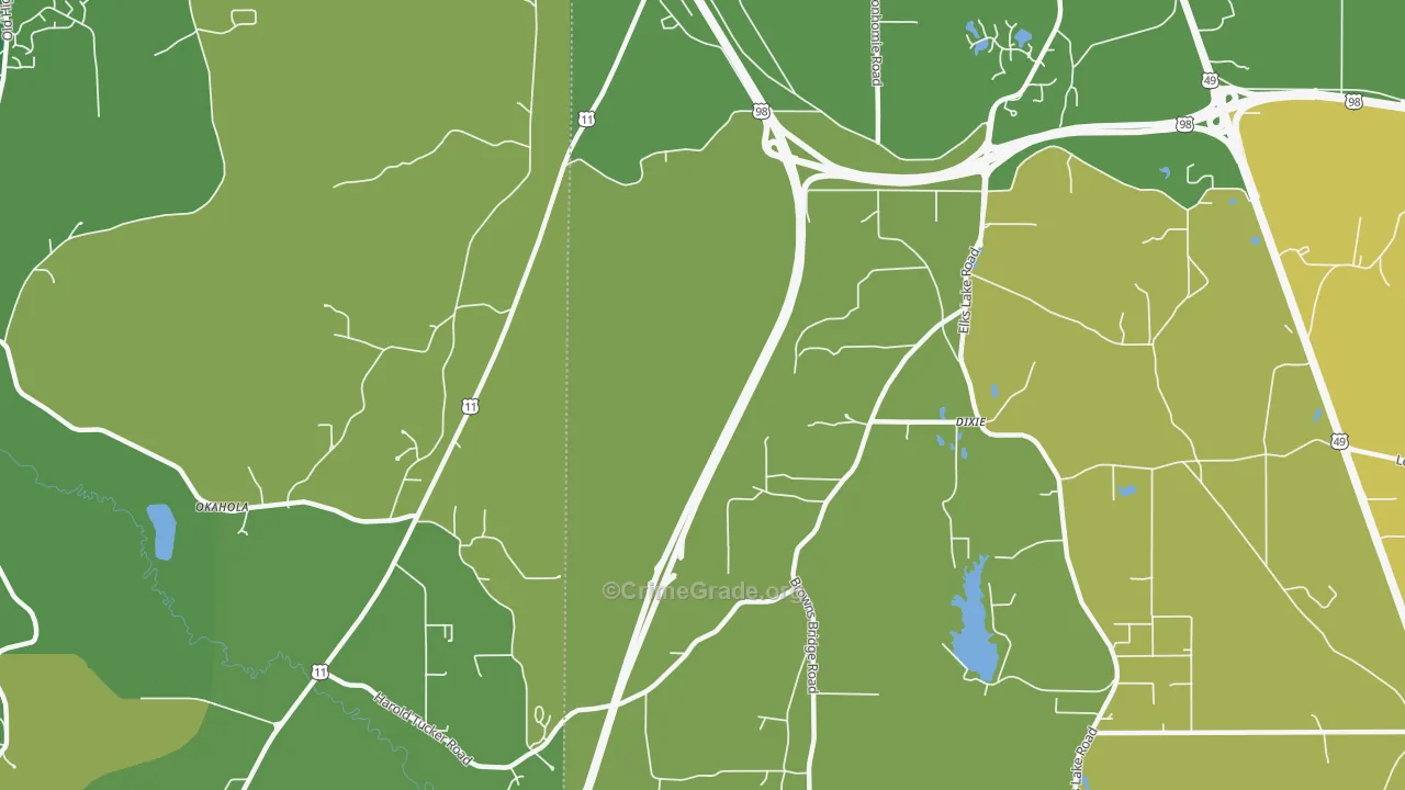 Dixie, MS Map of Vandalism Rates