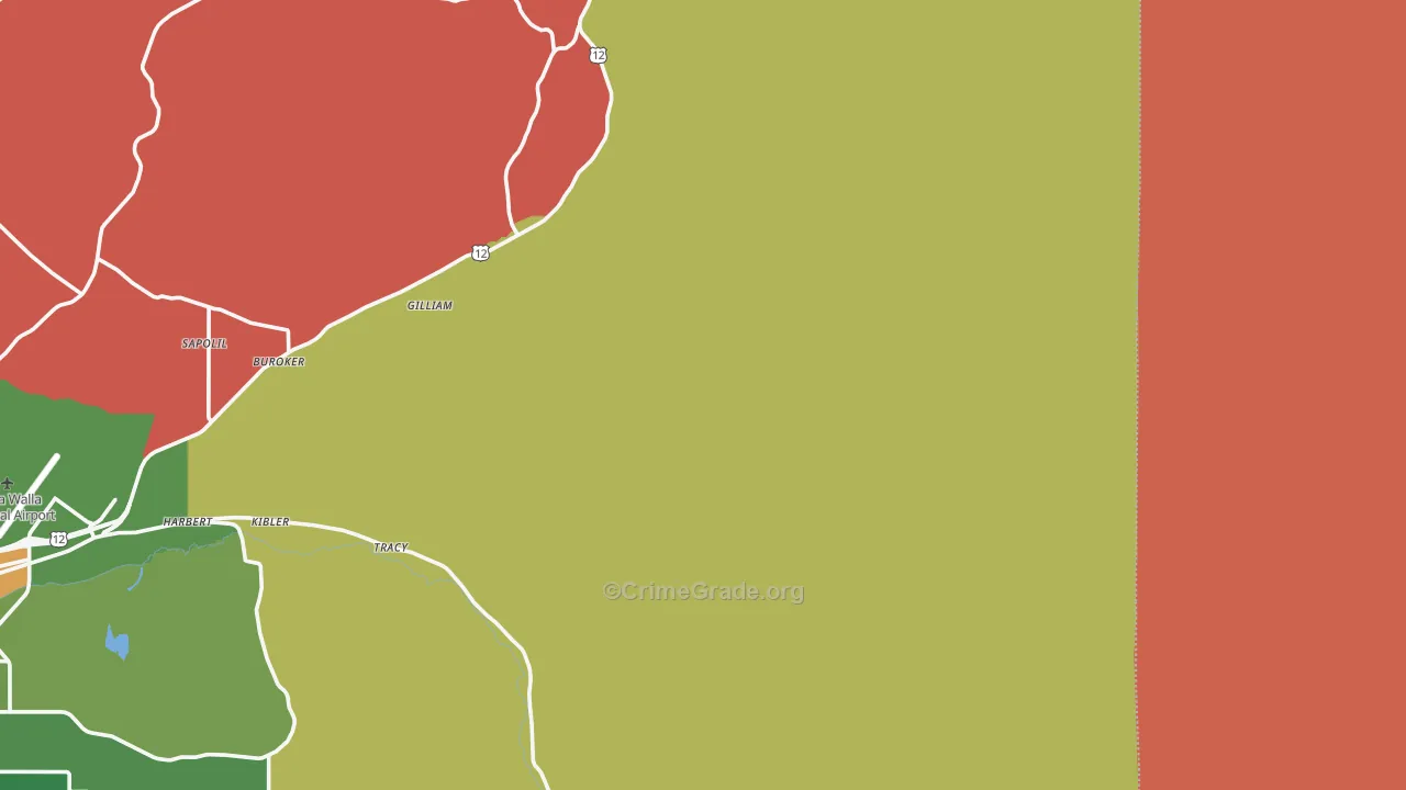 Dixie, WA Map of Vandalism Rates
