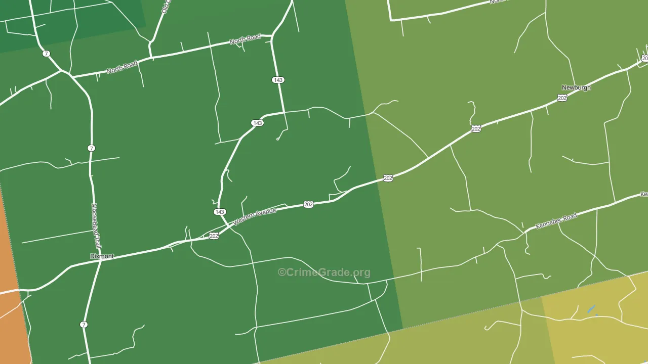 Dixmont, ME Map of Vandalism Rates