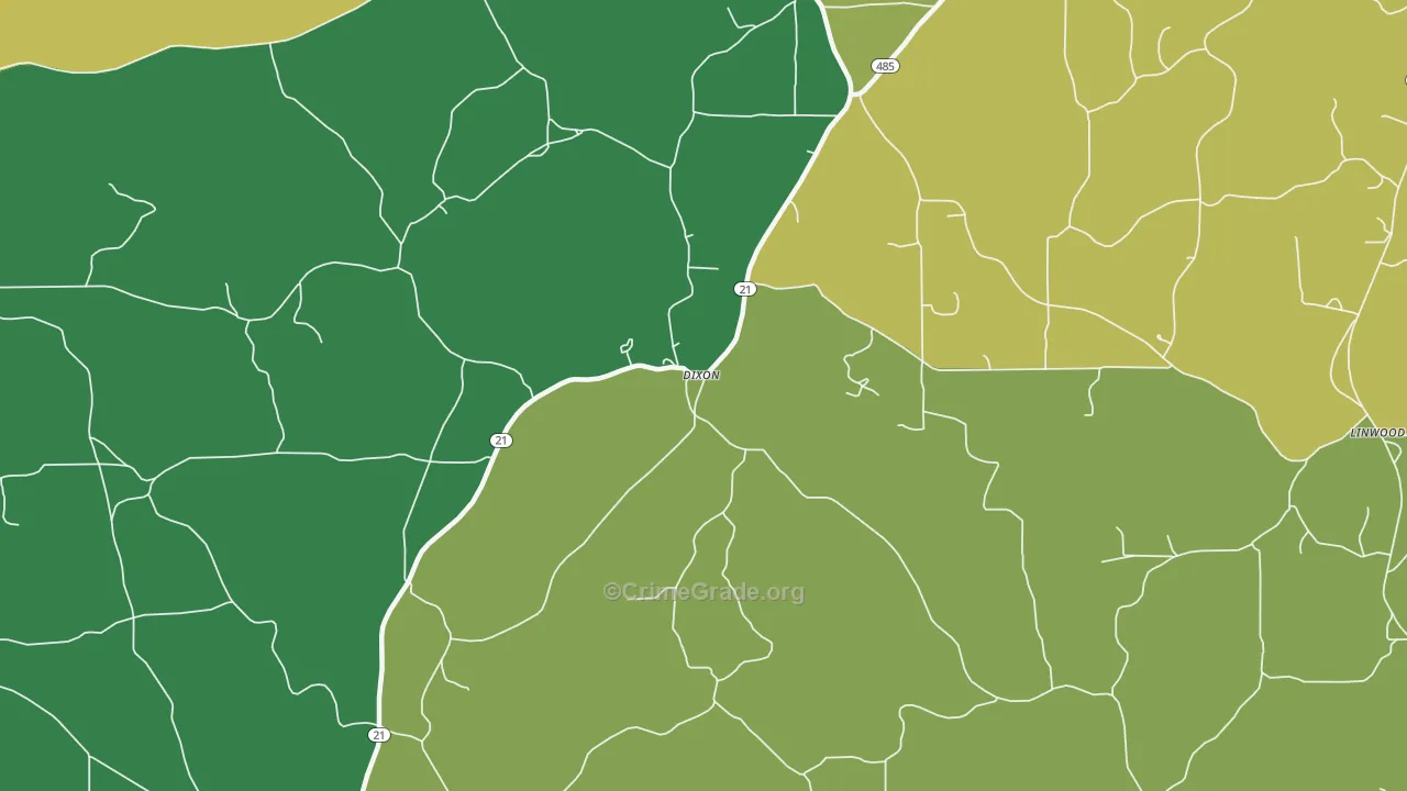 Dixon, MS Map of Vandalism Rates