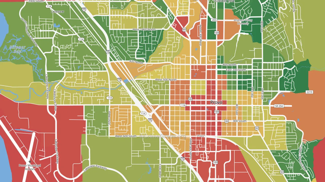 Dixon, Provo, UT Map of Vandalism Rates
