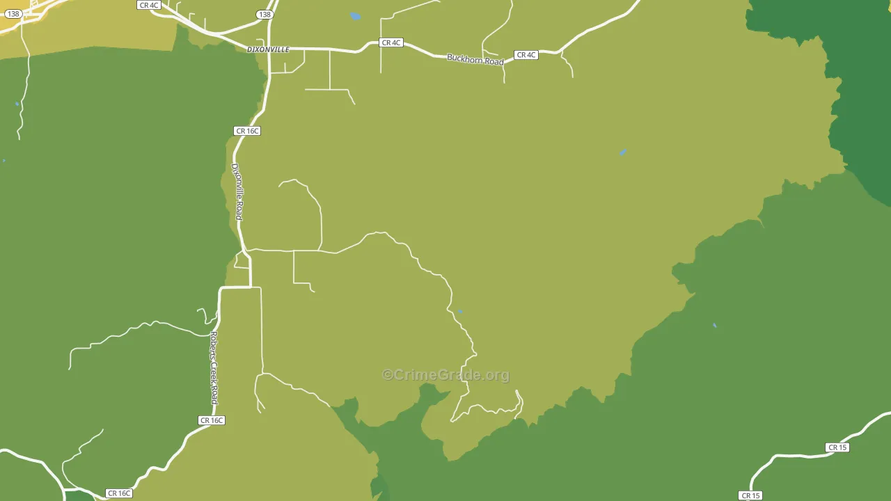 Dixonville, OR Map of Vandalism Rates