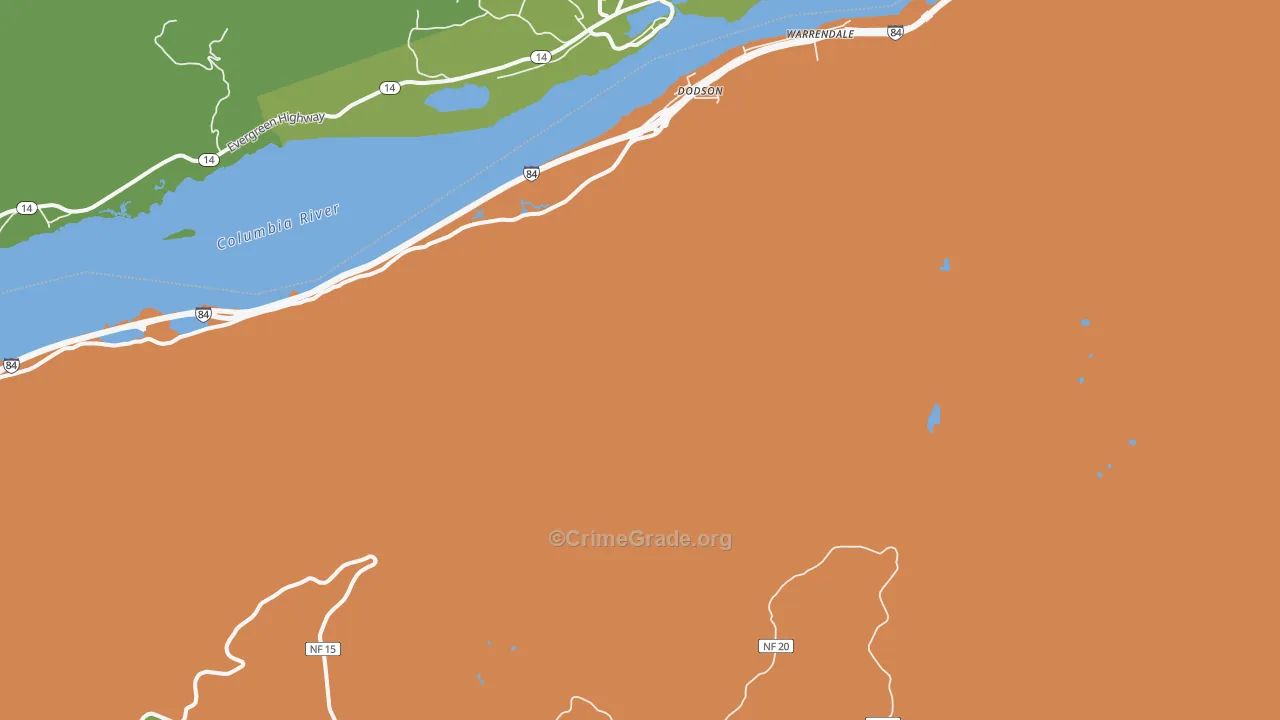Dodson, OR Map of Vandalism Rates
