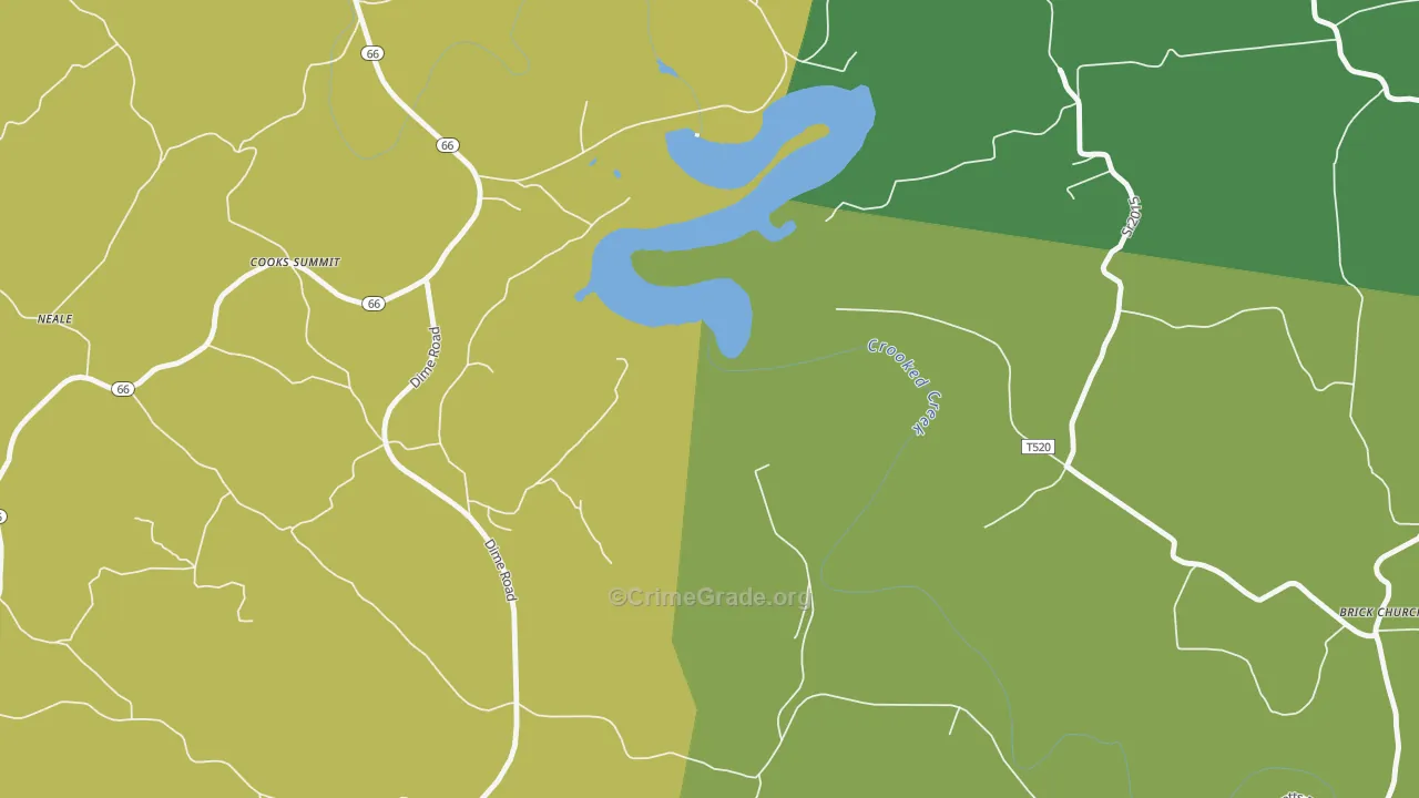 Dog Town, PA Map of Vandalism Rates