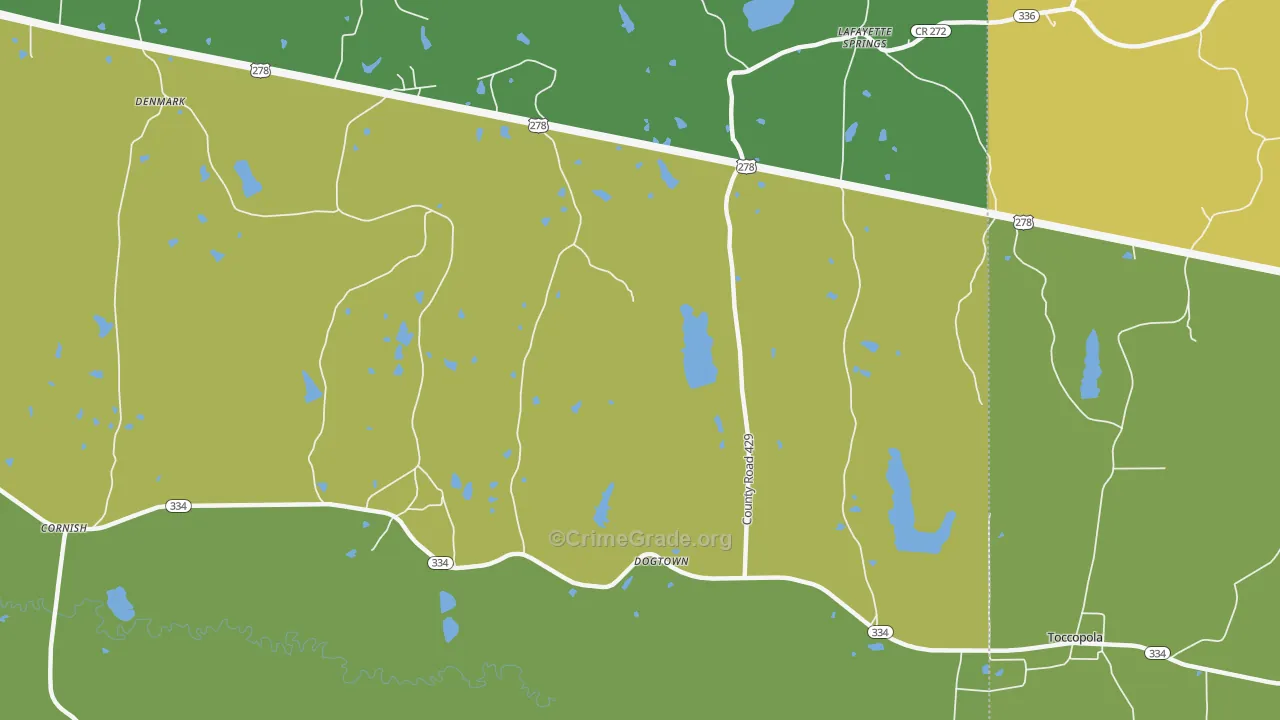 Dogtown, MS Map of Vandalism Rates