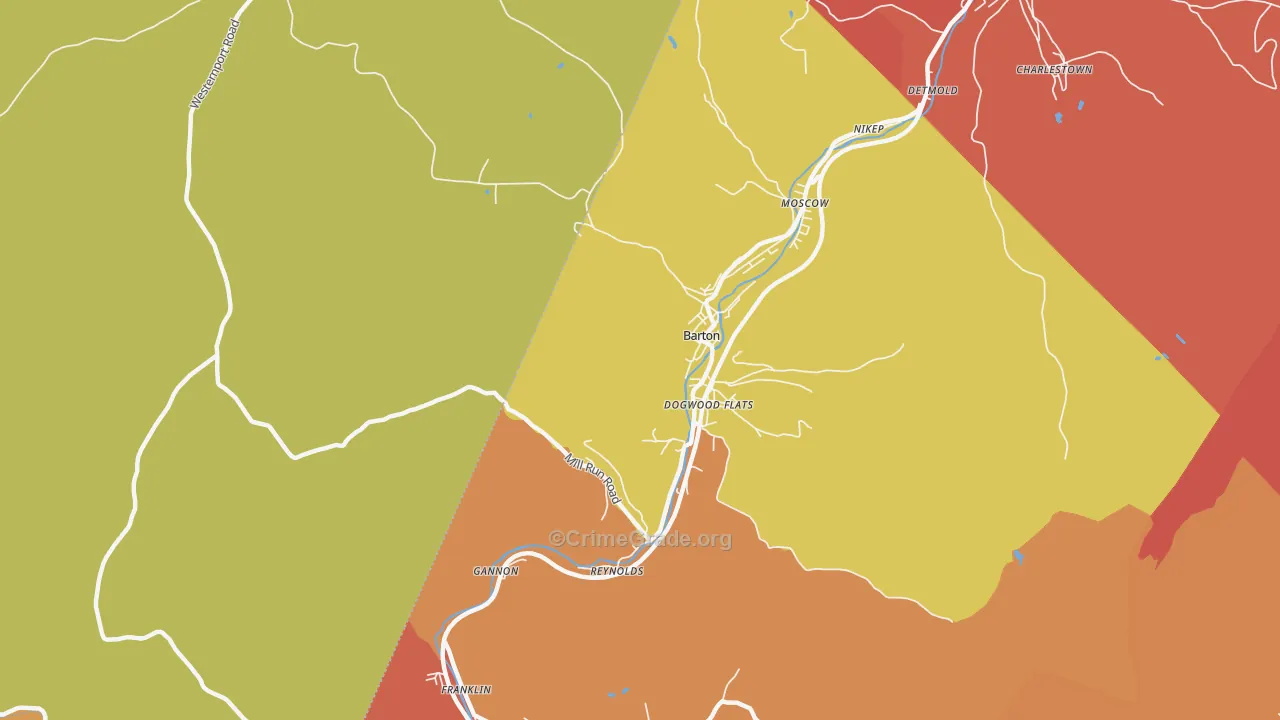 Dogwood Flats, MD Map of Vandalism Rates