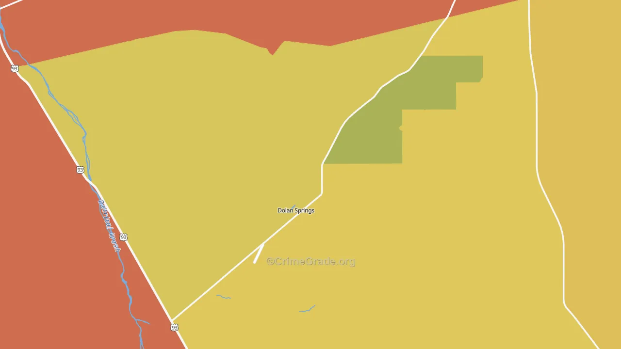 Dolan Springs, AZ Map of Vandalism Rates