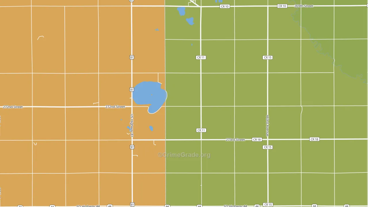 Dolton, SD Map of Vandalism Rates