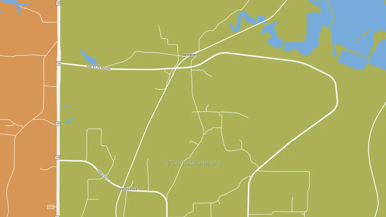 Domino, TX Map of Vandalism Rates