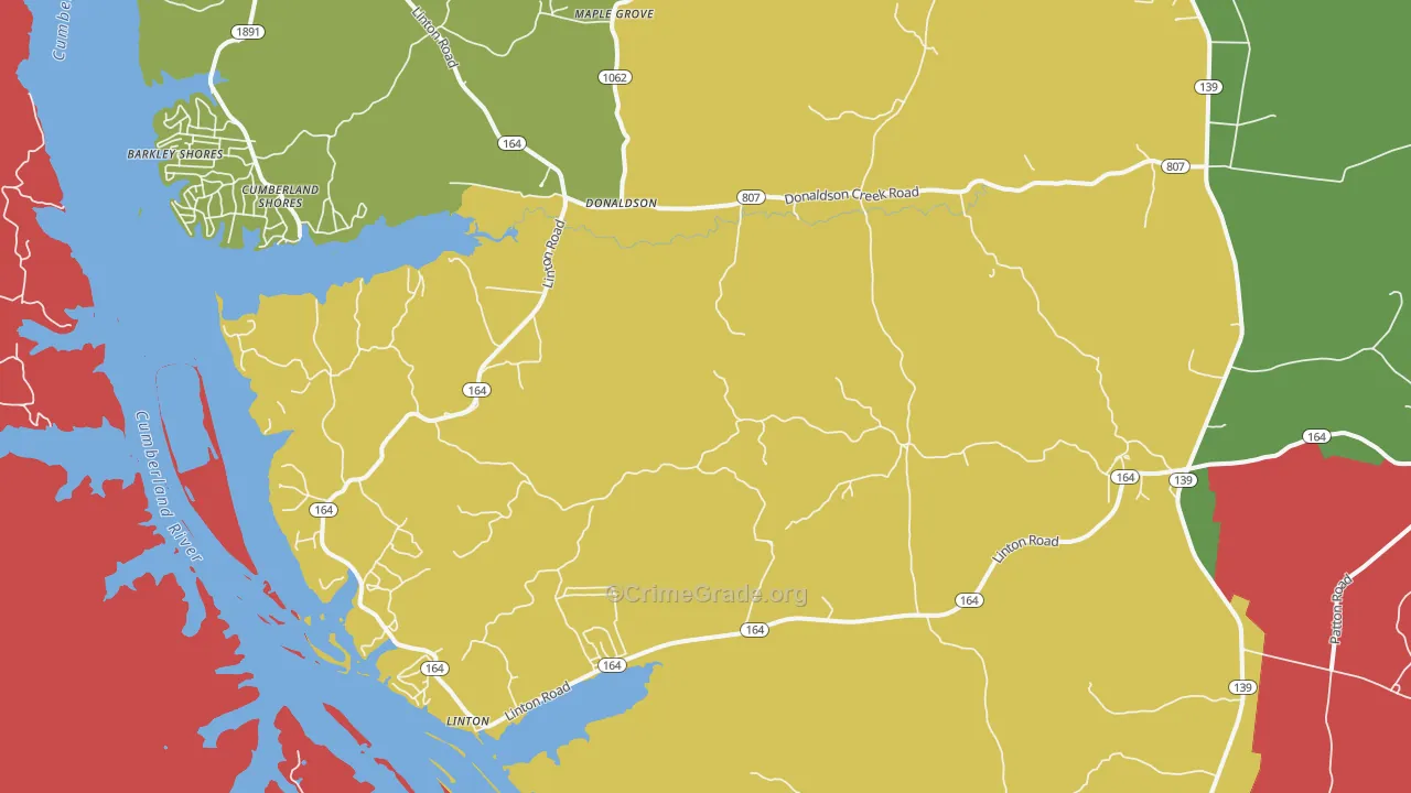 Donaldson, KY Map of Vandalism Rates