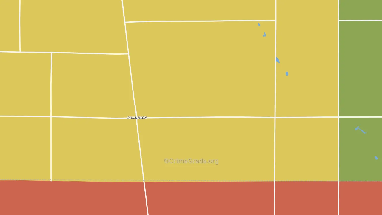 Donaldson, MN Map of Vandalism Rates