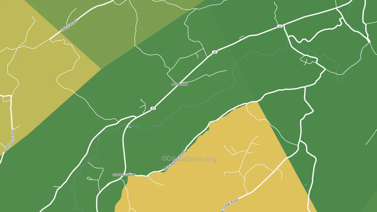 Donation, PA Map of Vandalism Rates