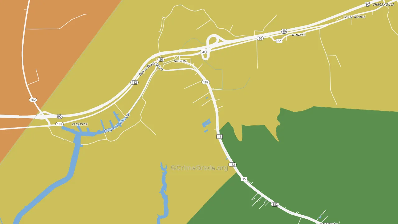 Donner, LA Map of Vandalism Rates