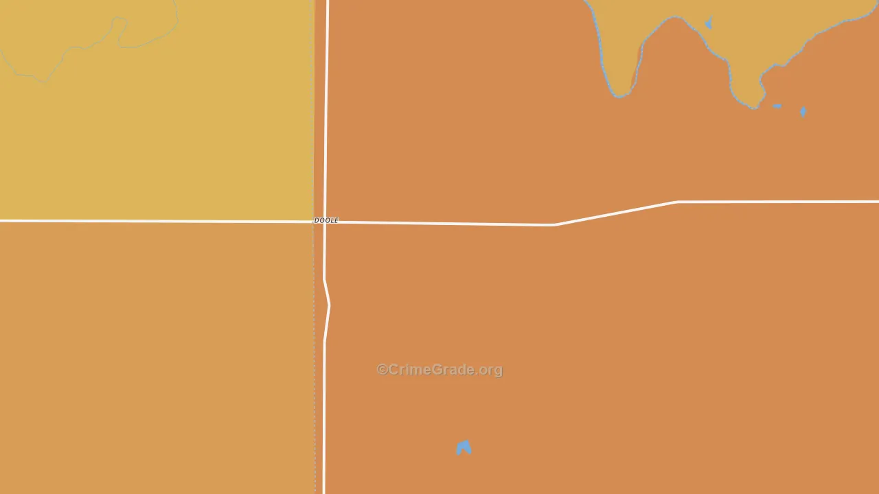 Doole, TX Map of Vandalism Rates
