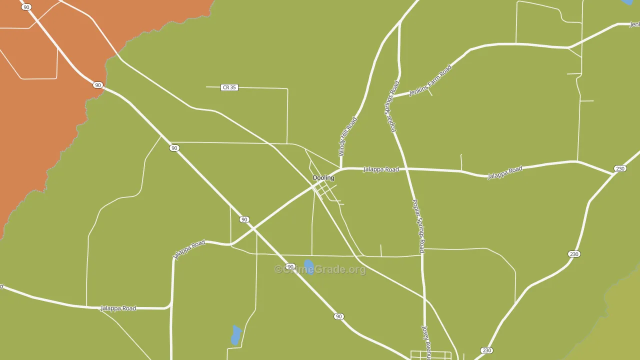 Dooling, GA Map of Vandalism Rates