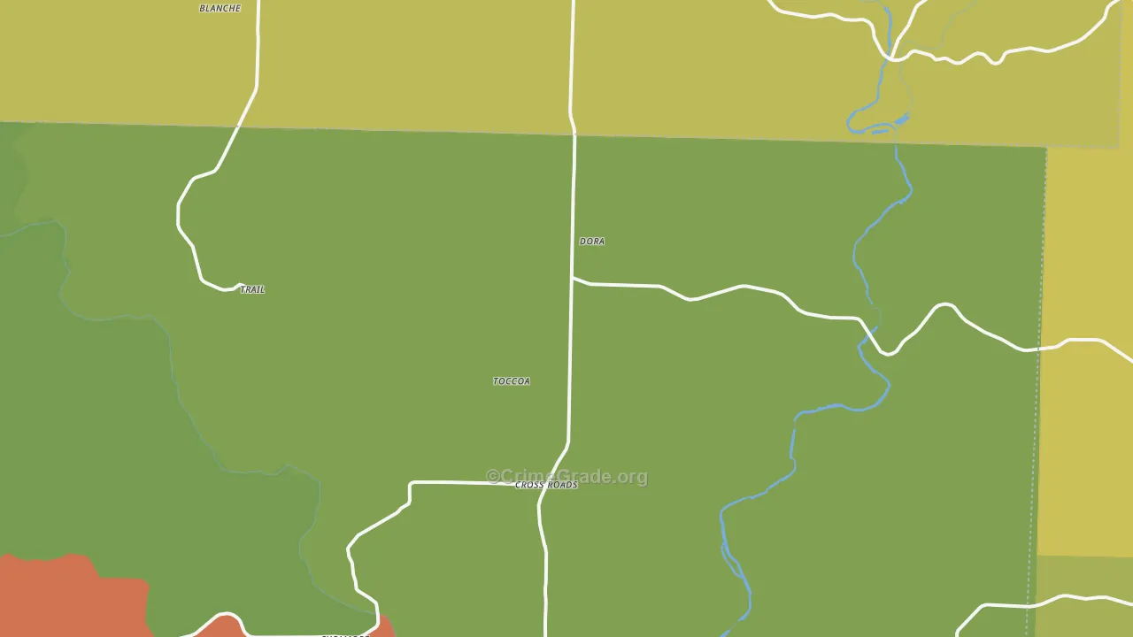 Dora, MO Map of Vandalism Rates