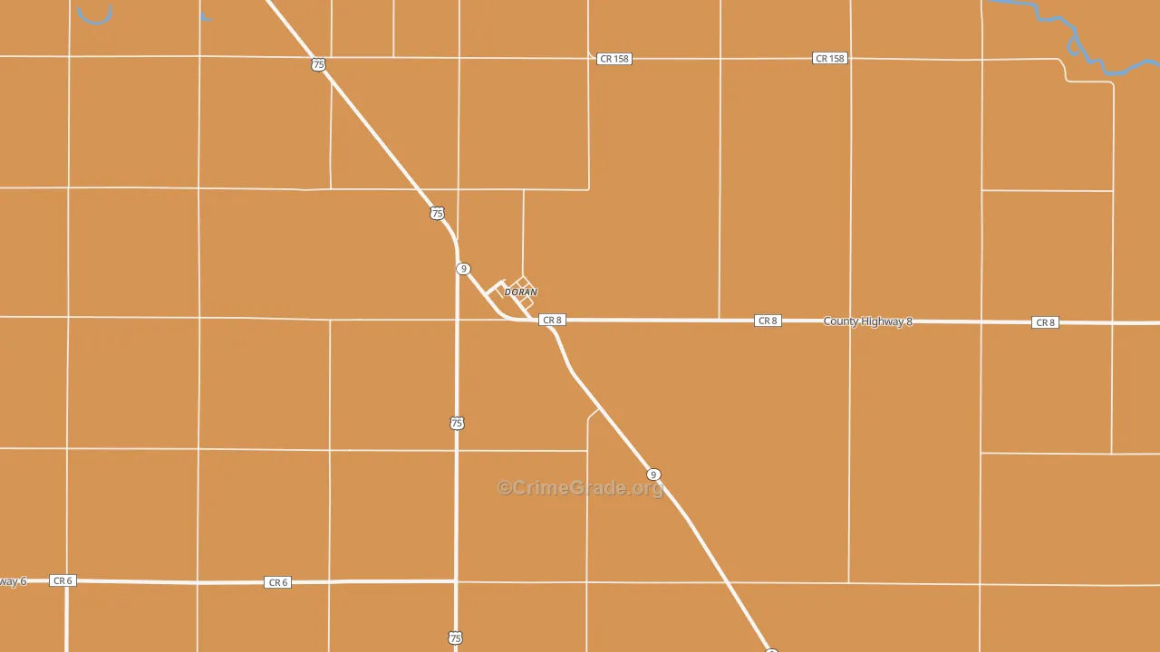 Doran, MN Map of Vandalism Rates