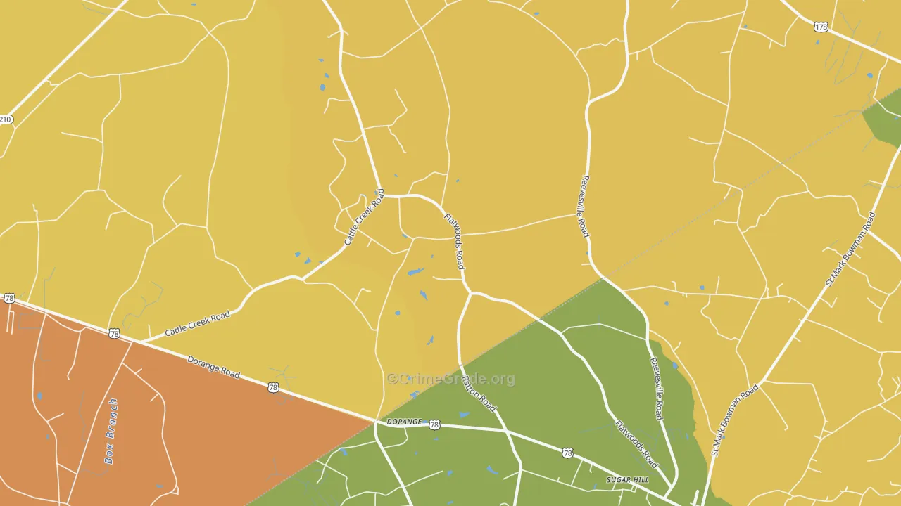 Dorange, SC Map of Vandalism Rates