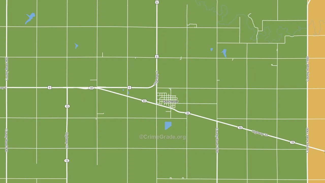 Dorchester, NE Map of Vandalism Rates