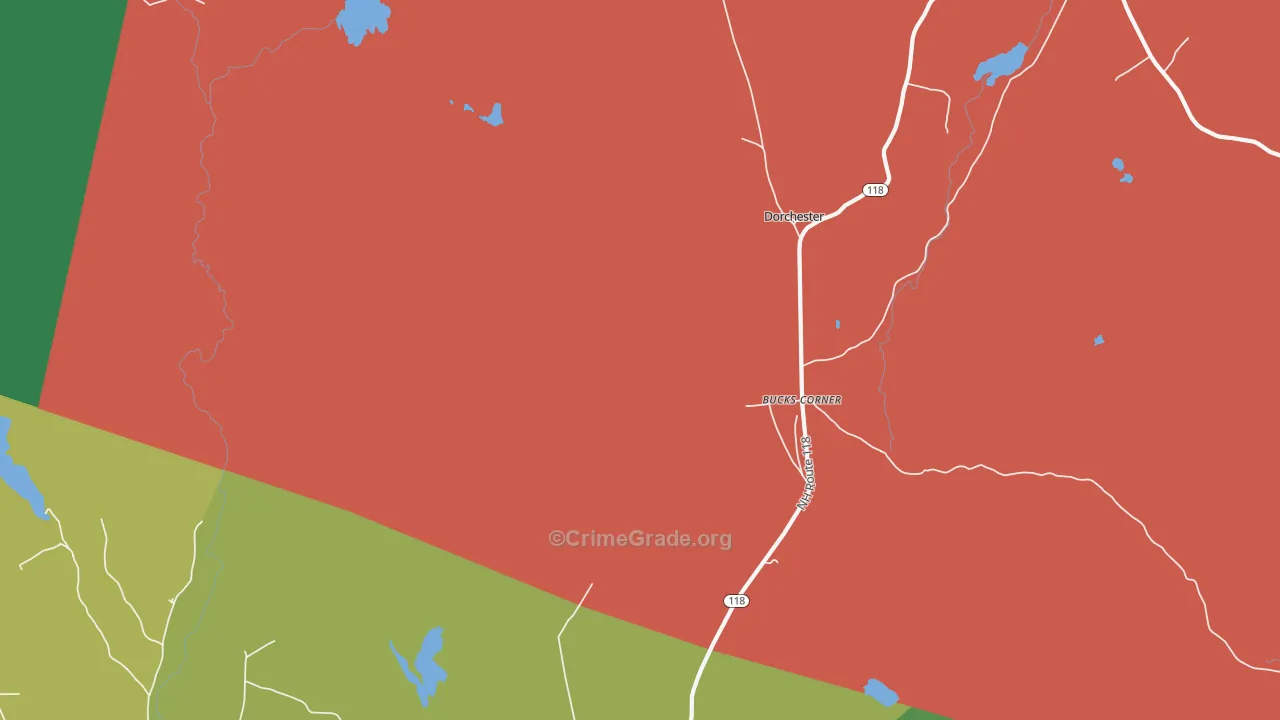 Dorchester, NH Map of Vandalism Rates