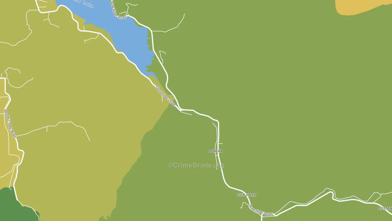Dorena, OR Map of Vandalism Rates