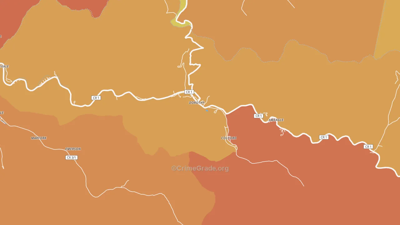 Dorothy, WV Map of Vandalism Rates