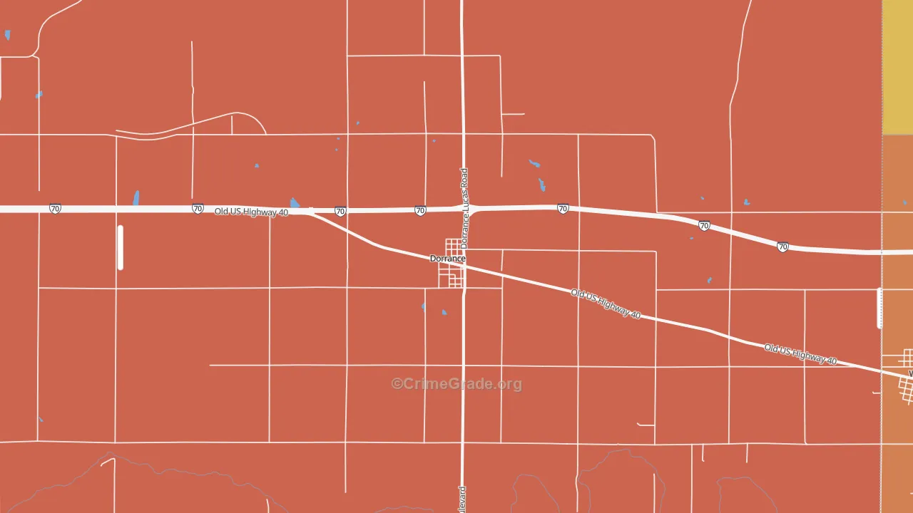 Dorrance, KS Map of Vandalism Rates