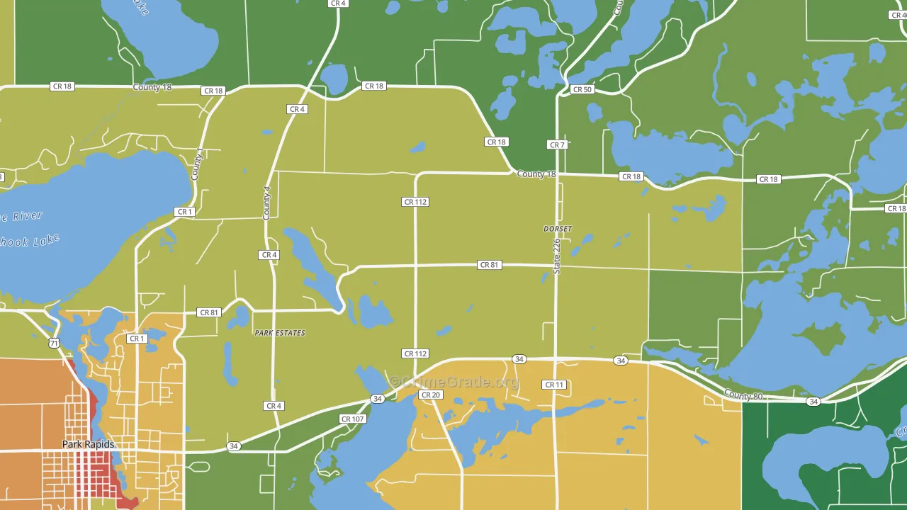 Dorset, MN Map of Vandalism Rates