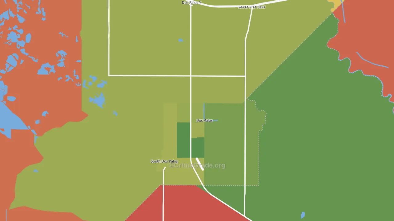 Dos Palos, CA Map of Vandalism Rates