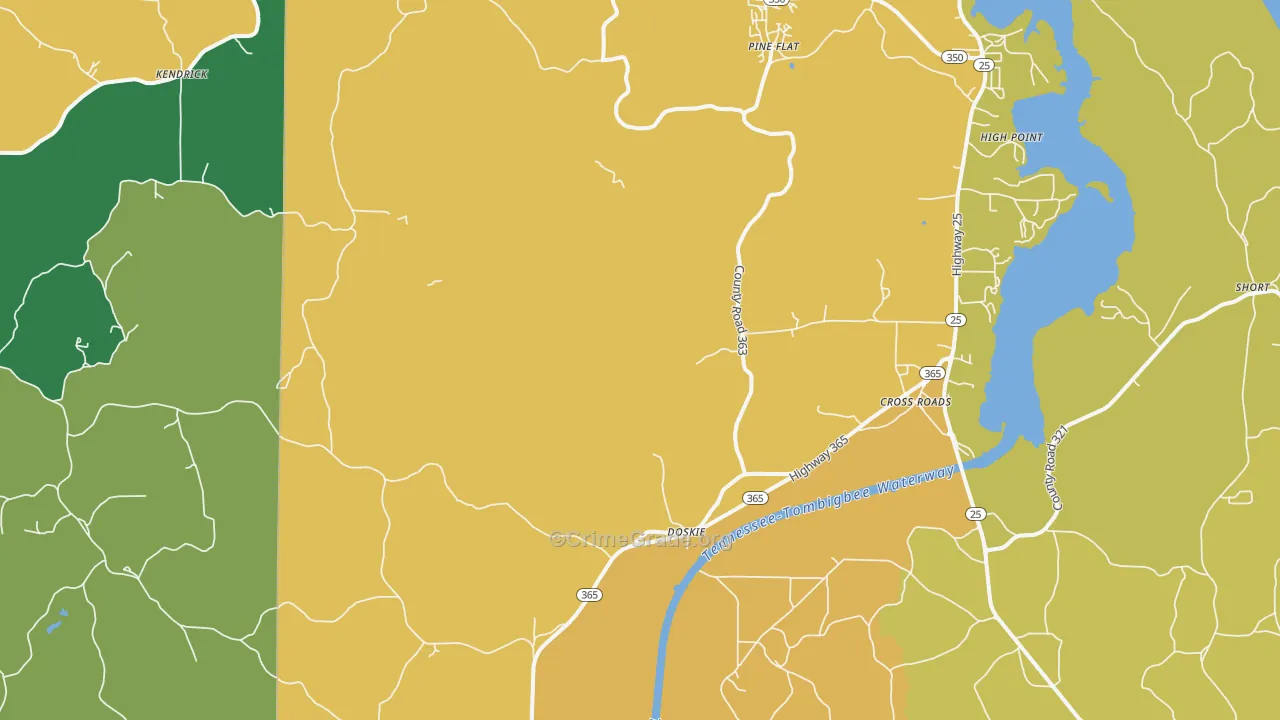 Doskie, MS Map of Vandalism Rates