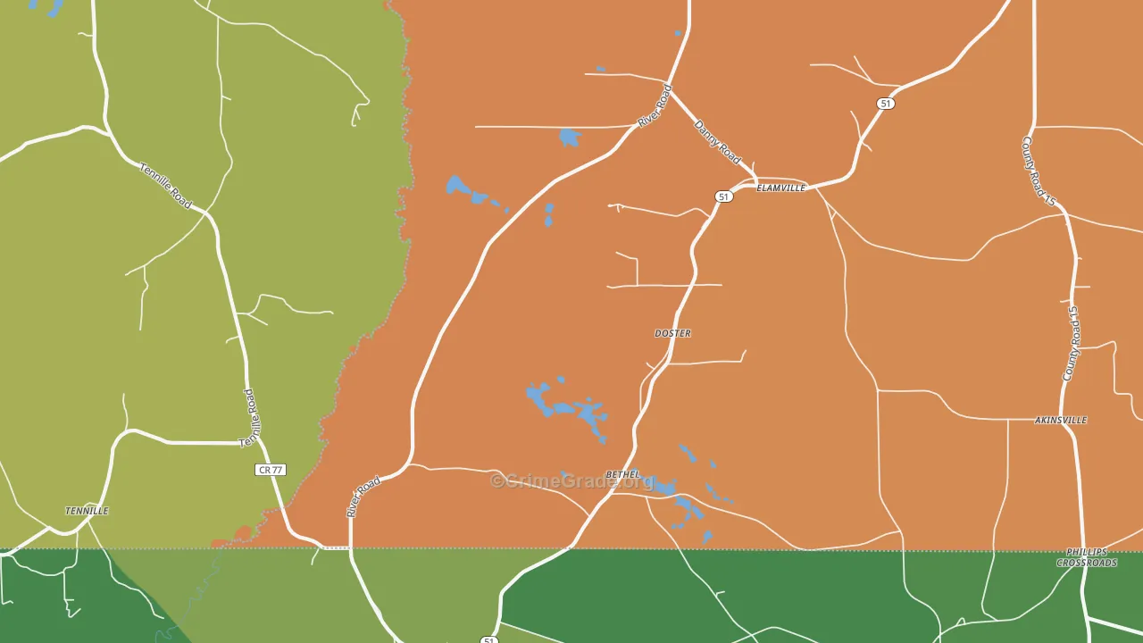 Doster, AL Map of Vandalism Rates