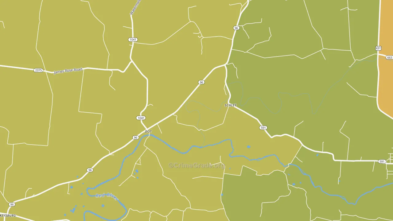 Dot, KY Map of Vandalism Rates