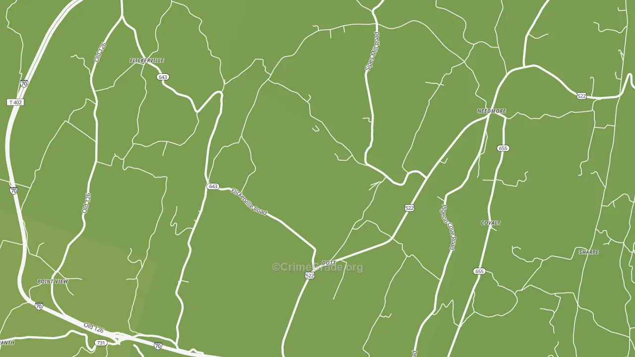 Dott, PA Map of Vandalism Rates