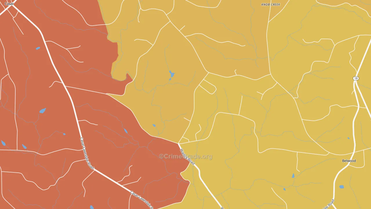 Double Shoals, NC Map of Vandalism Rates