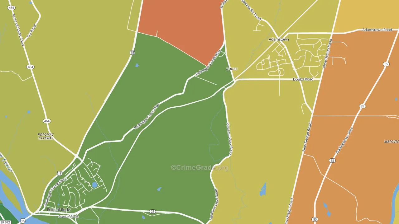 Doubs, MD Map of Vandalism Rates