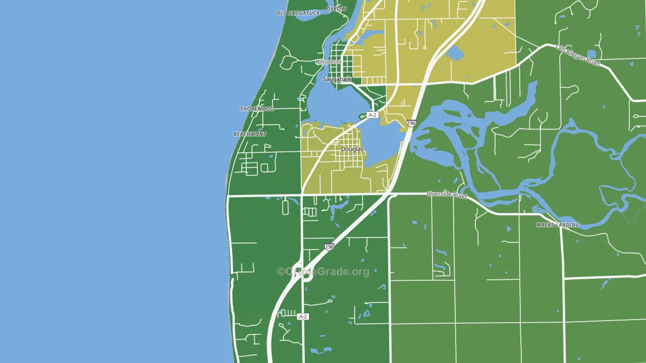 Douglas, MI Map of Vandalism Rates