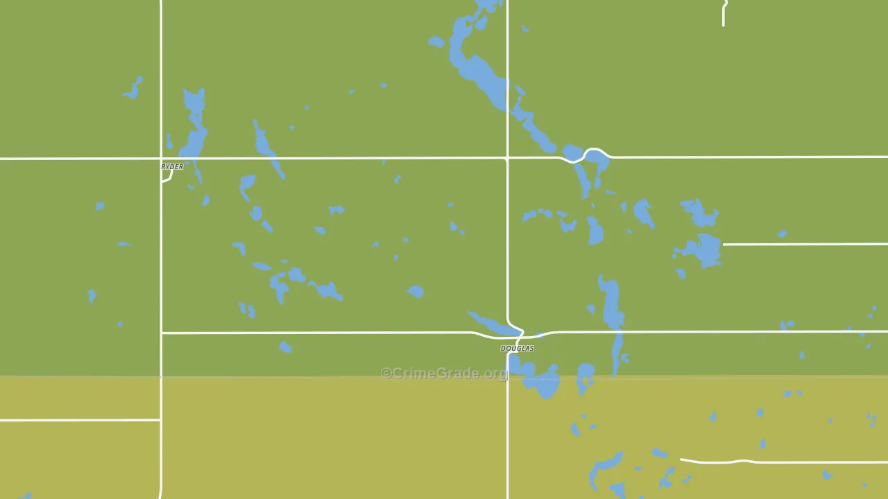 Douglas, ND Map of Vandalism Rates