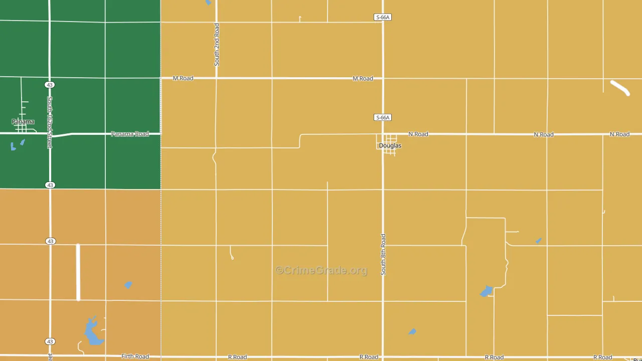 Douglas, NE Map of Vandalism Rates