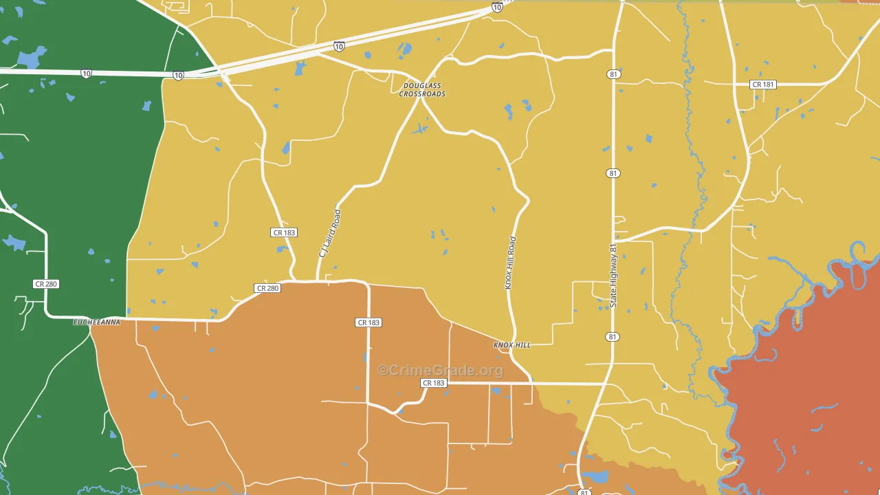 Douglass Crossroads, FL Map of Vandalism Rates