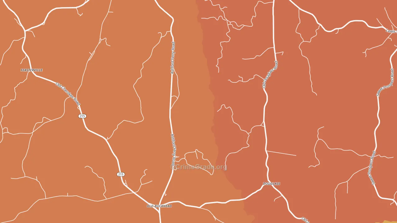 Douglass, SC Map of Vandalism Rates